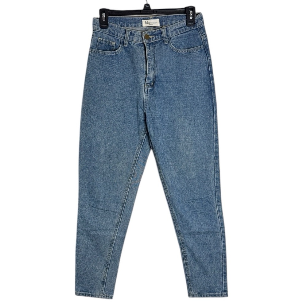Midiostudio Makers Skin 5 Overdye High Rise Blue Denim Mom Jeans size 27
